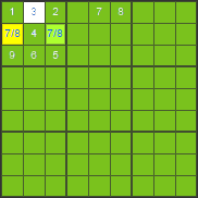 Sudoku Anweisung - Verfahren mit mehreren Feldern – Verfahren